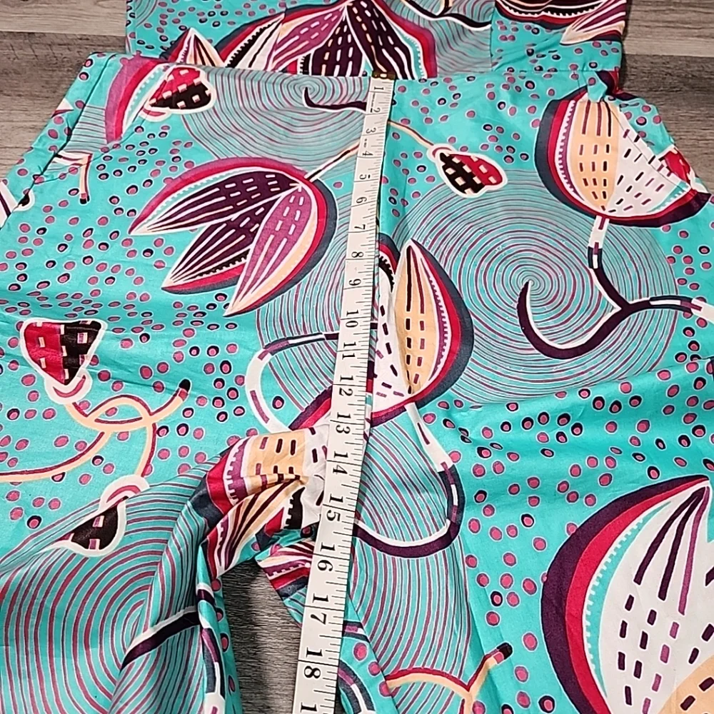 GRASS FIELDS sleeveless Ankara jumpsuit Multi color sz 14 - Picture 7 of 10